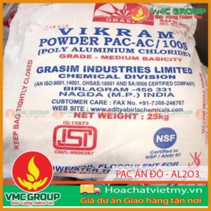 PAC ẤN ĐỘ - POLY ALUMINIUM CHLORIDE AL2O3